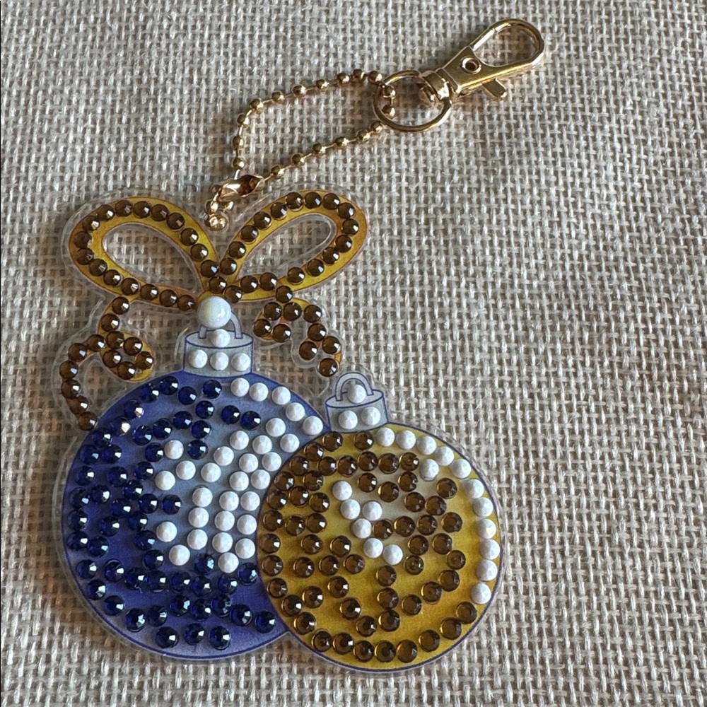 Gold and Blue Ornament Key Holder